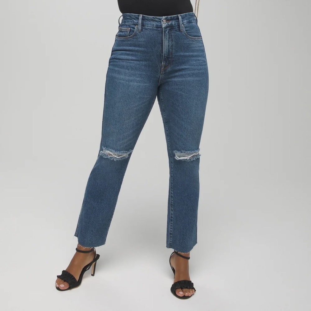 Good American Good Curve Straight Jeans